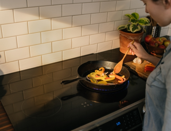 Cooking on induction stove