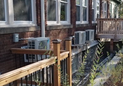 multifamily building with heat pumps