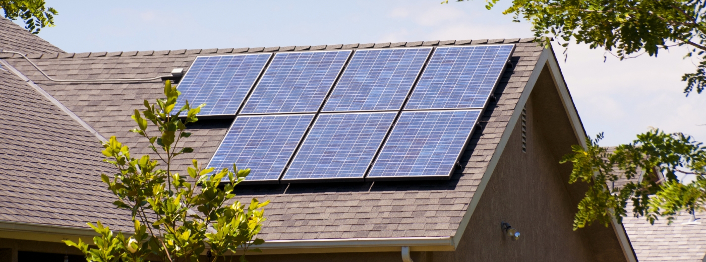 House with solar panels